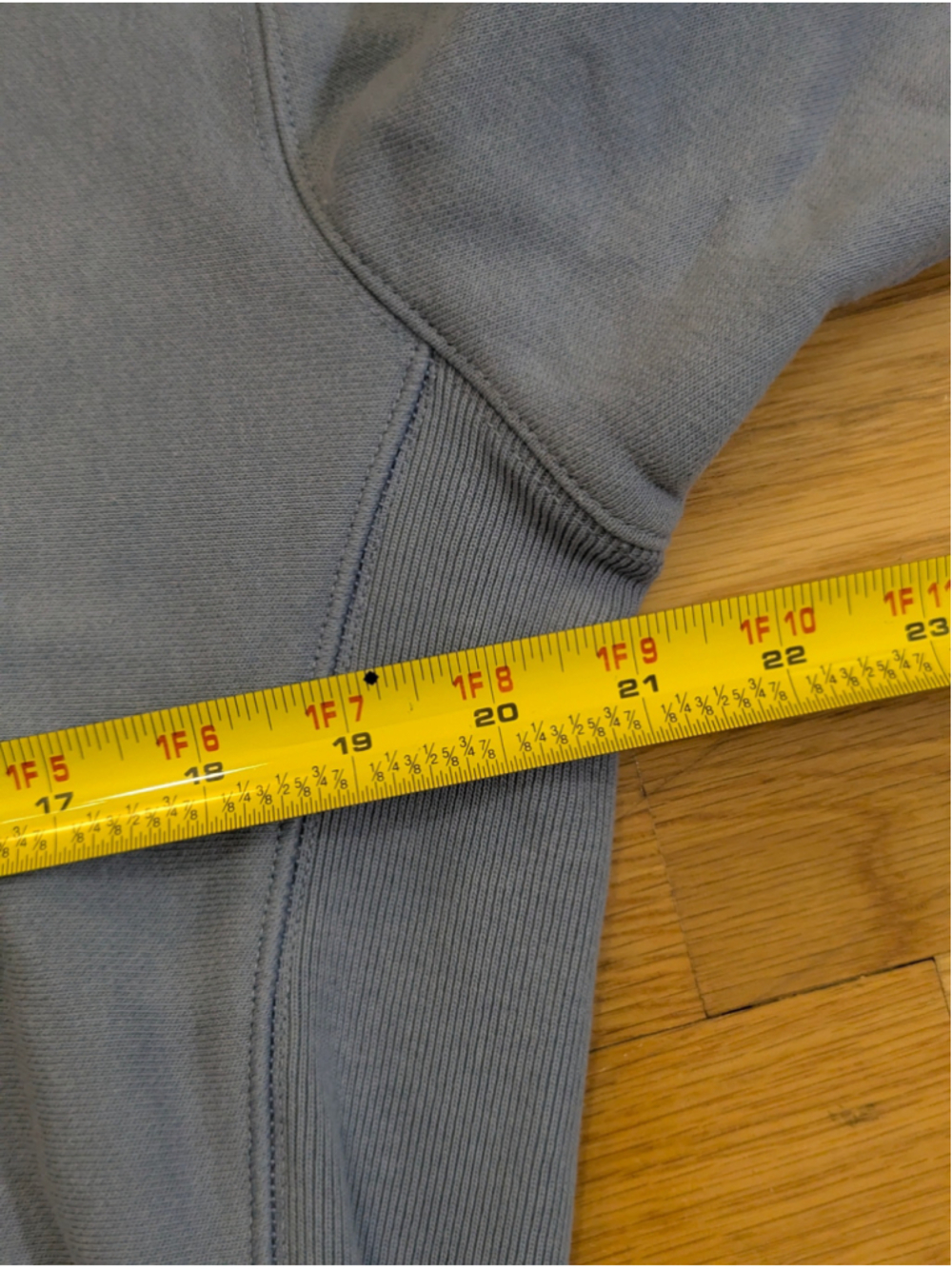 Champion Reverse Weave 1/4 Zip Sweatshirt Small Light Blue - Picture 9 of 11